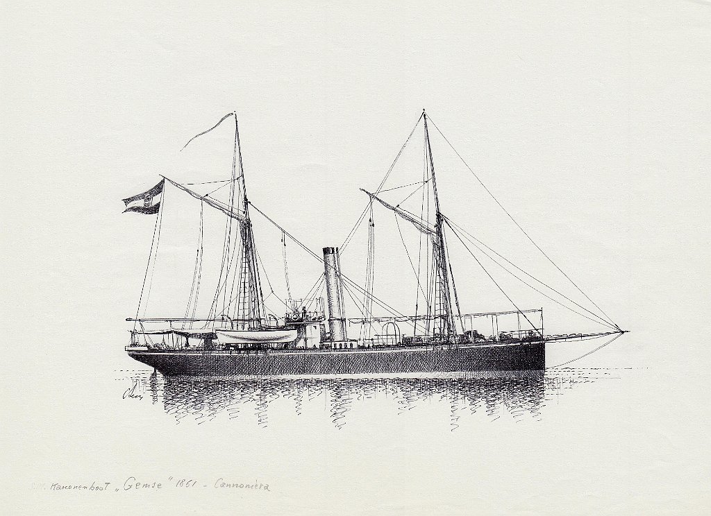 13-Kanonenboot 'Gemse' - 1861 - cannoniera